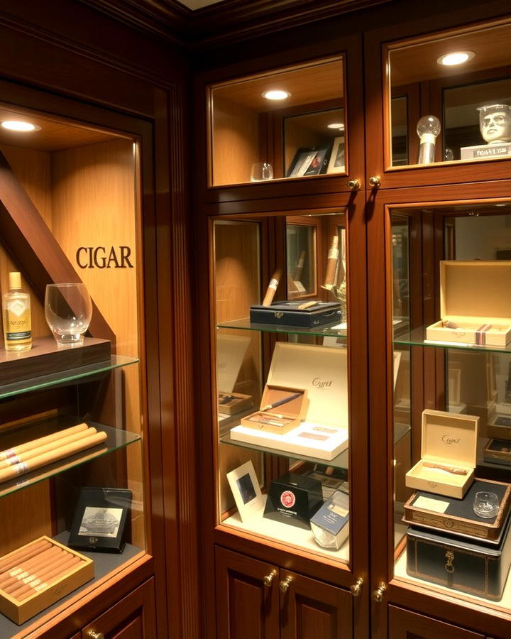 Display Cases for Collectibles - 30 Cigar Room Ideas