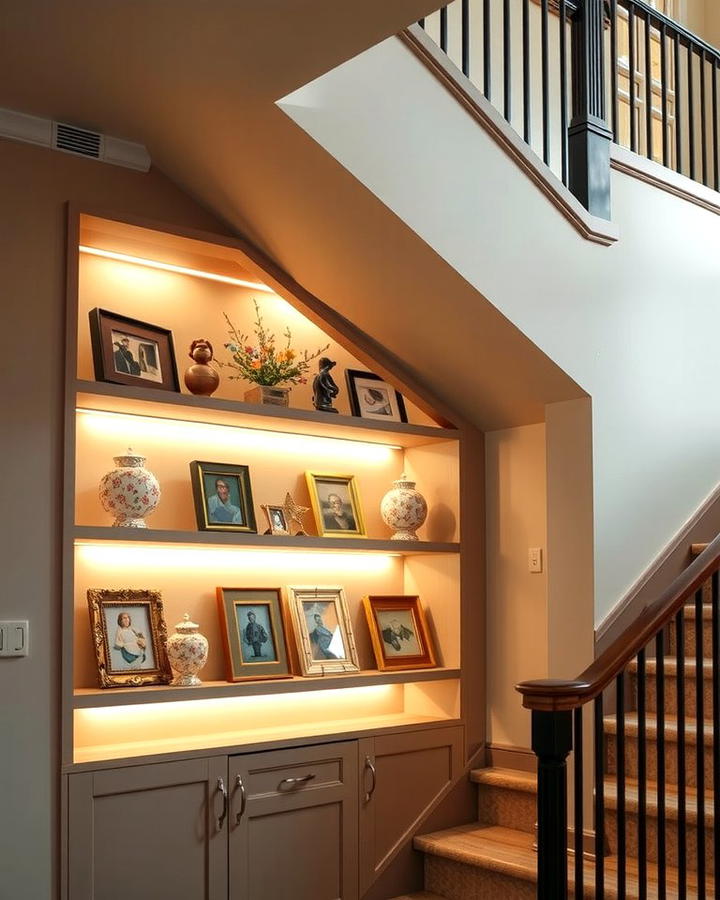 Display Shelves - 25 Under Stair Storage Ideas