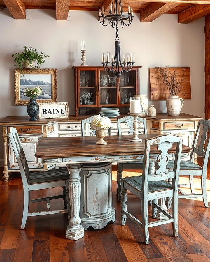 Distressed Furniture Pieces 2 - 30 Rustic Dining Room Ideas