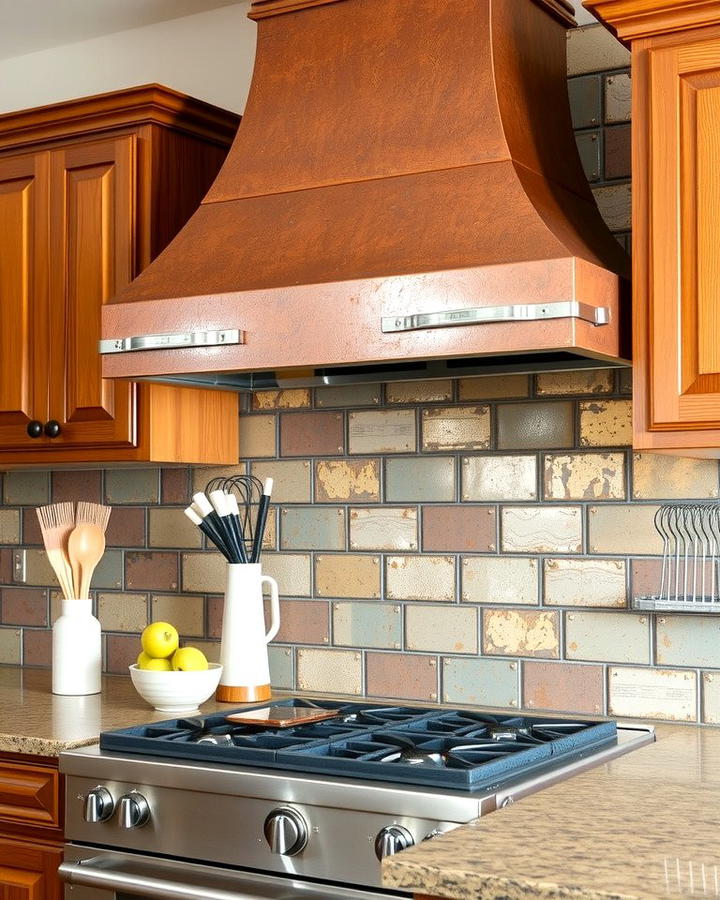 Distressed Metal Sheets - 25 Rustic Backsplash Ideas