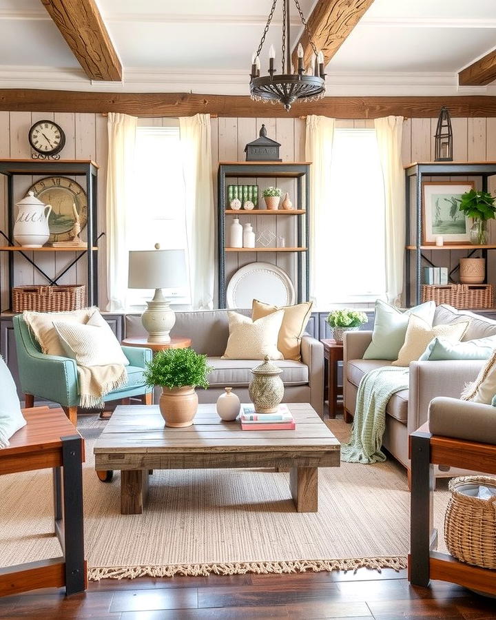 Distressed Wood Accents - 25 Shabby-chic Style Living Room Ideas