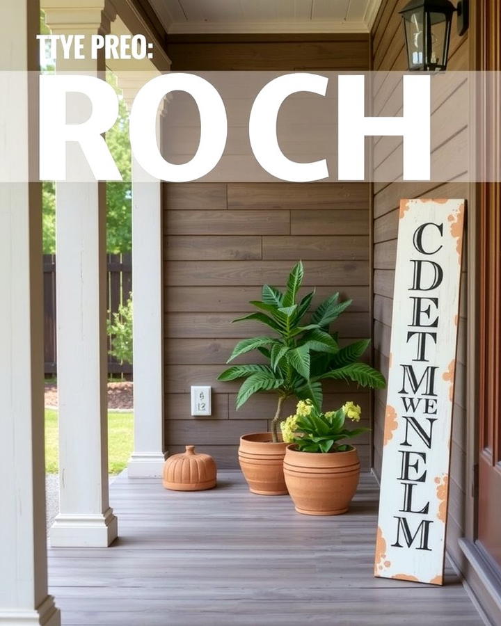 Distressed Wooden Signs - 25 Rustic Porch Ideas