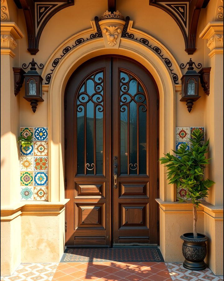 Doors with Decorative Tile Surrounds - 25 spanish style front door ideas