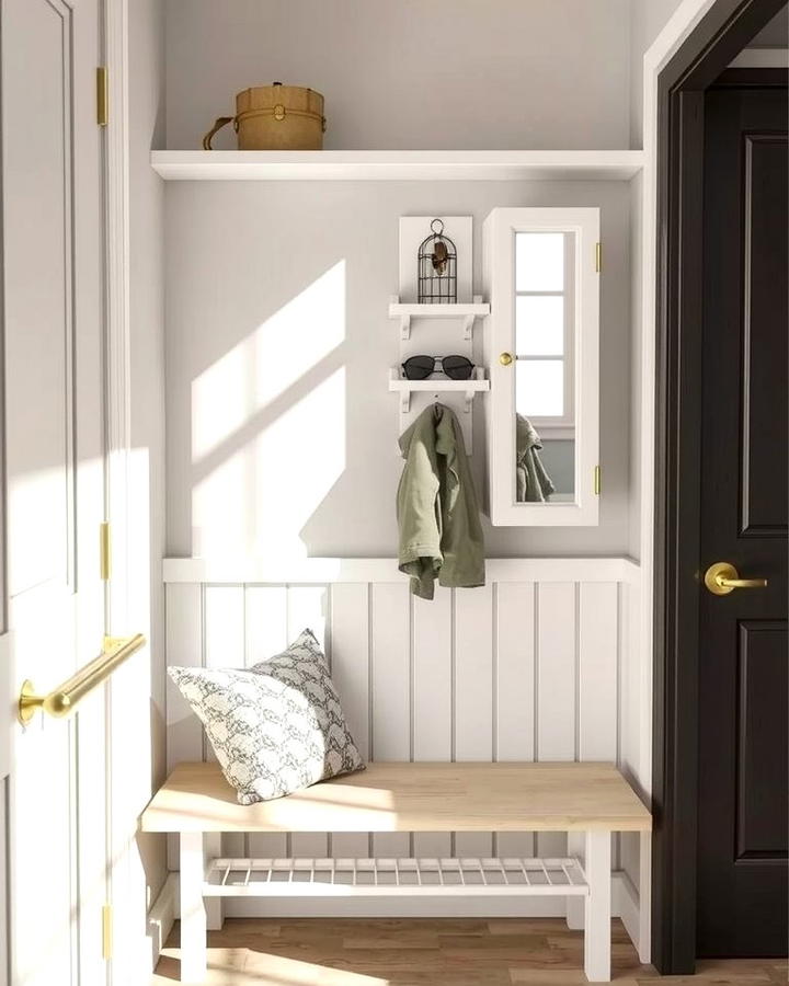 Double Duty Mirrors - 25 Small Mudroom Ideas