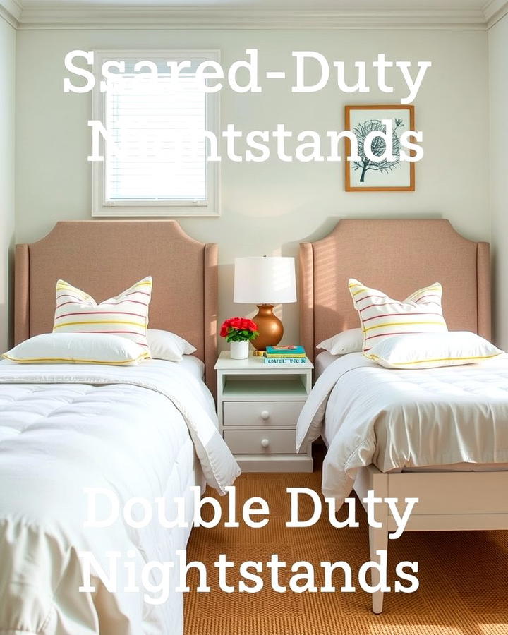 Double Duty Nightstands - 25 Shared Bedroom Ideas for Small Rooms