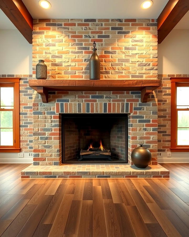 Double Sided Brick Fireplace Design - 25 Rustic Brick Fireplace Ideas