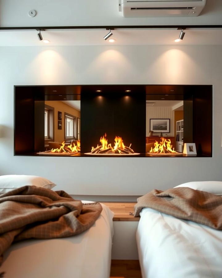 Double Sided Fireplace - 30 Bedroom Fireplace Ideas