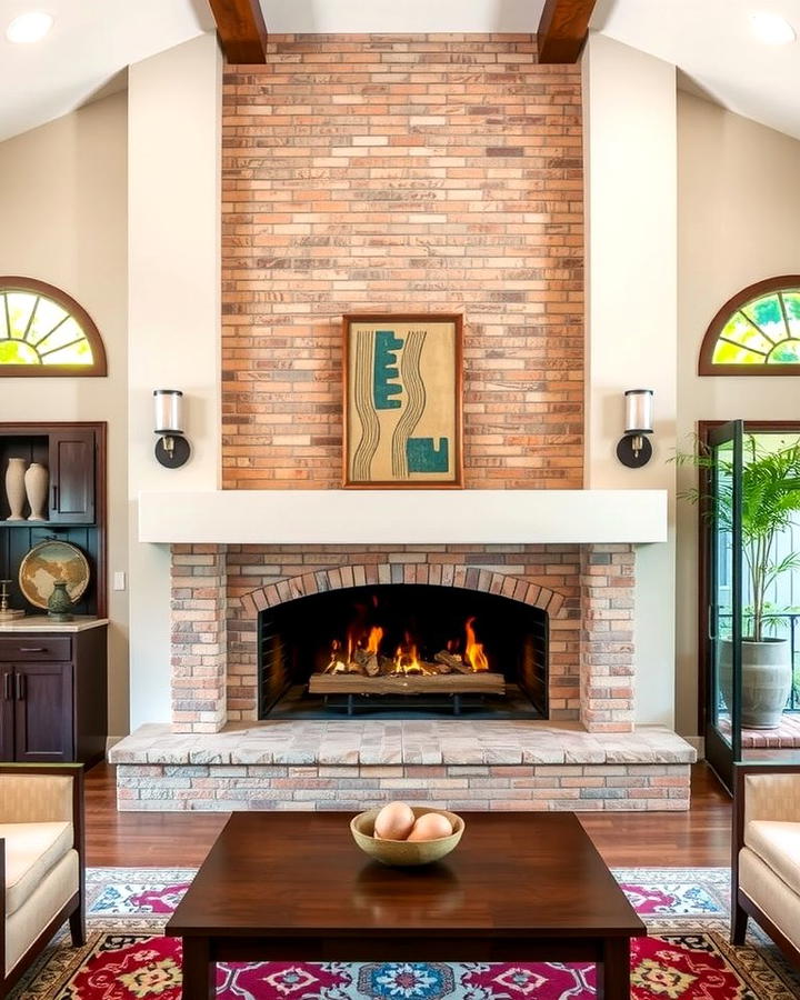 Double Sided Fireplace for Open Spaces - 25 Spanish Style Fireplace Ideas