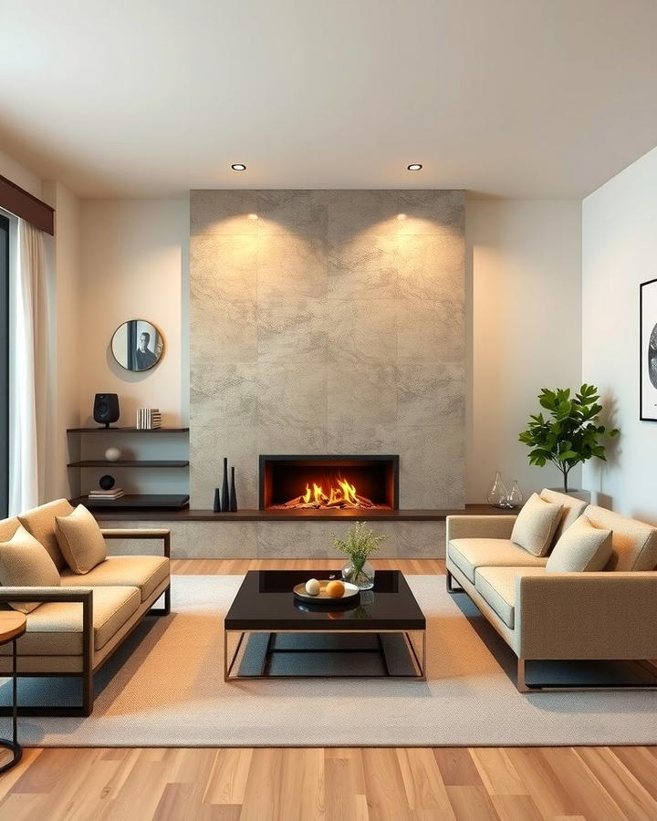 Double Sided Fireplaces for Shared Warmth - 25 Small Living Room Fireplace Ideas