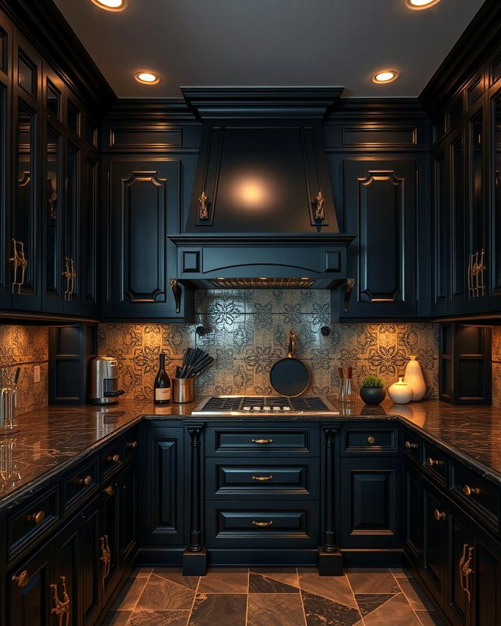 Dramatic Black Cabinets - 30 Gothic Kitchen Ideas