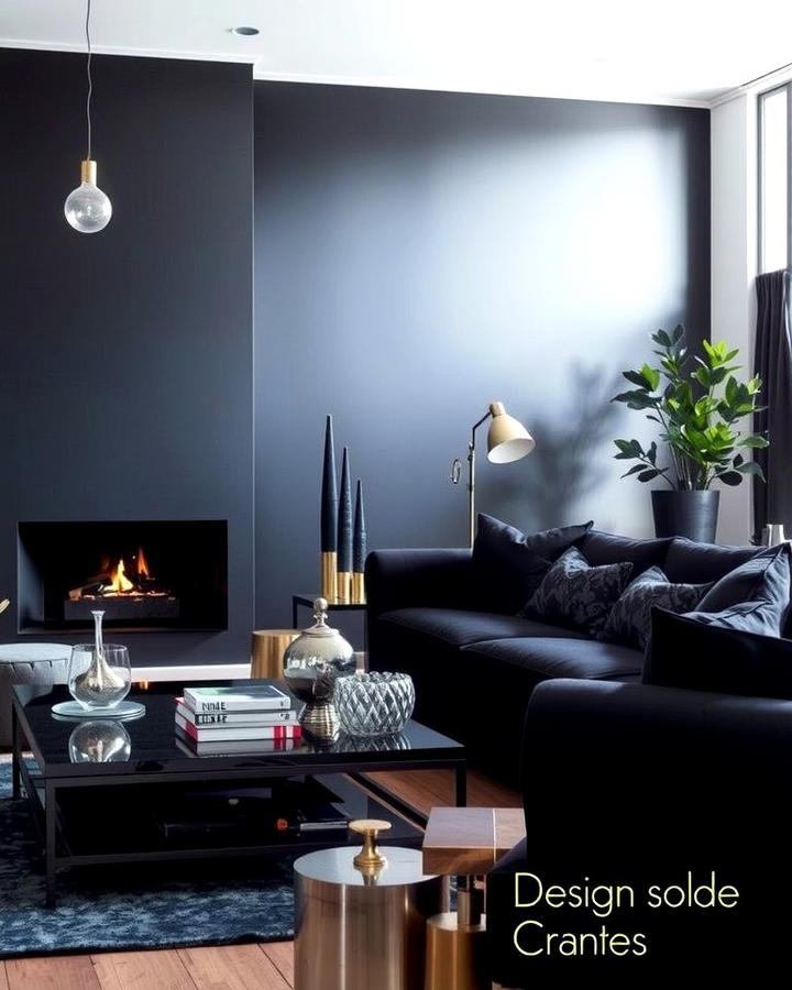 Dramatic Dark Tones - 25 Monochromatic Living Room Ideas