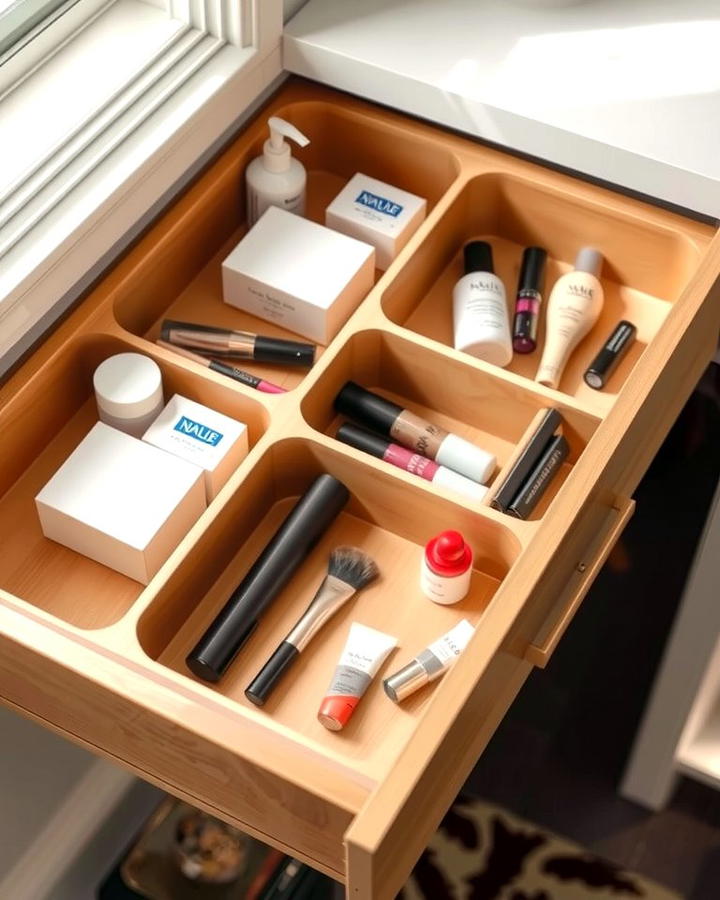 Drawer Dividers for Categorized Storage - 25 vanity organization ideas