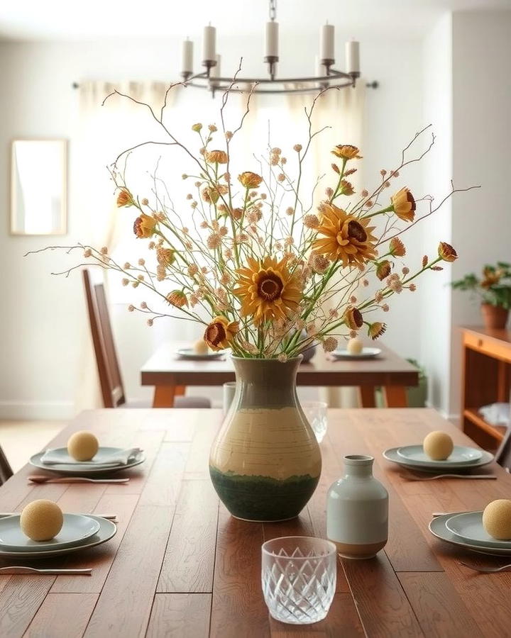 Dried Floral Arrangements - 30 Wabi Sabi Interior Design Ideas