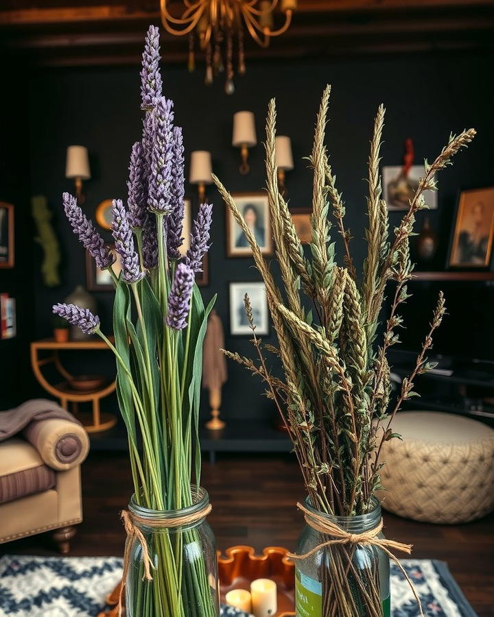 Dried Herb Displays - 30 Witchy Living Room Ideas