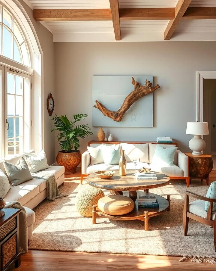 Driftwood Decor - 30 Hamptons Living Room Ideas