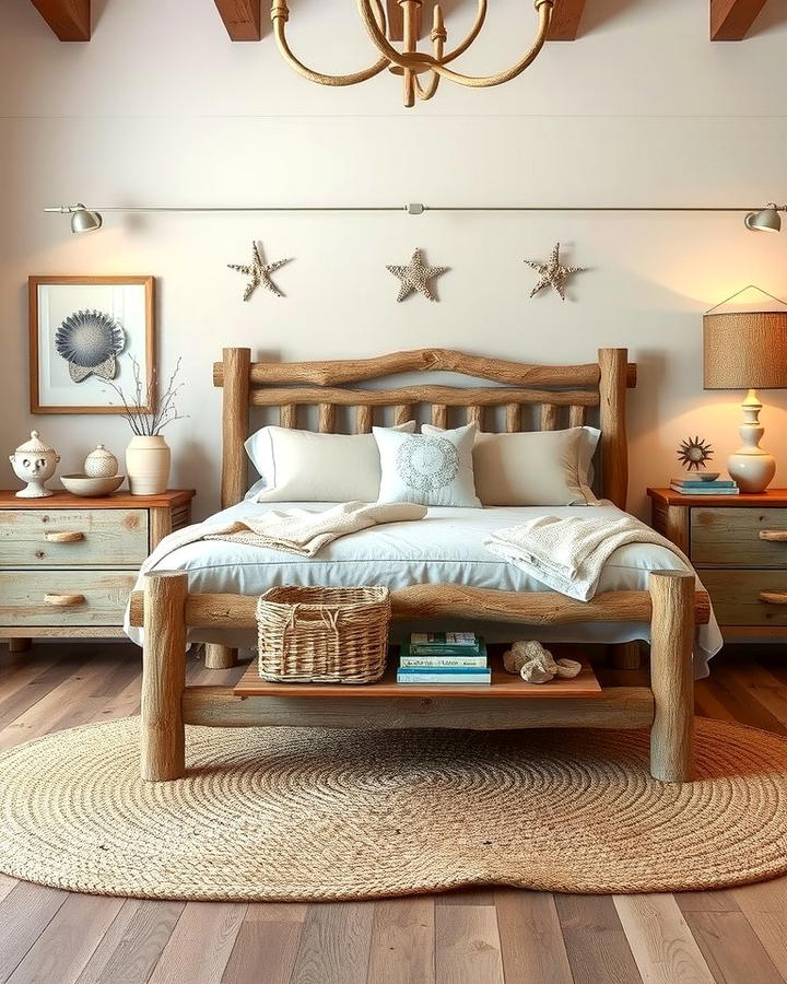 Driftwood Furniture Accents - 25 Ocean-themed Bedroom Ideas