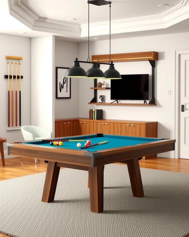 Dual Purpose Pool Table Rooms - 25 Pool Table Room Ideas