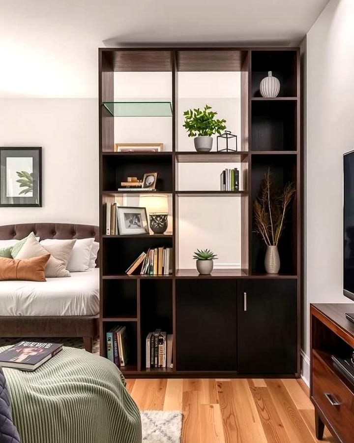 Dual Purpose Room Dividers - 25 Small Apartment Ideas for Guys