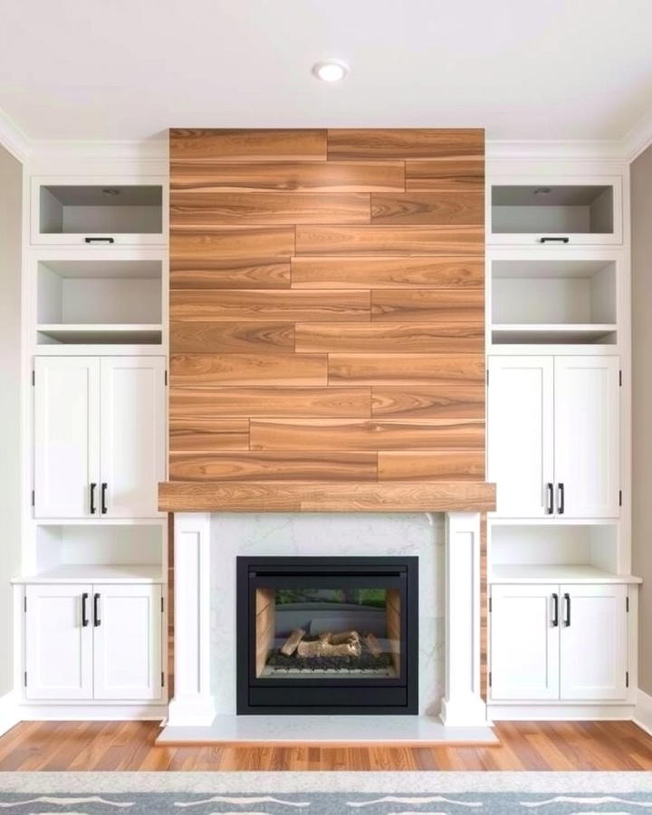 Dual Tone Built ins - 30 Fireplace Built-in Ideas