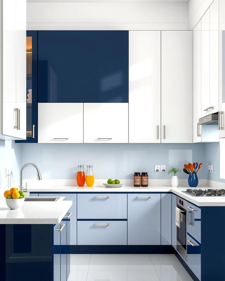 Dual Tone Color Scheme - 30 Parallel Modular Kitchen Design Ideas