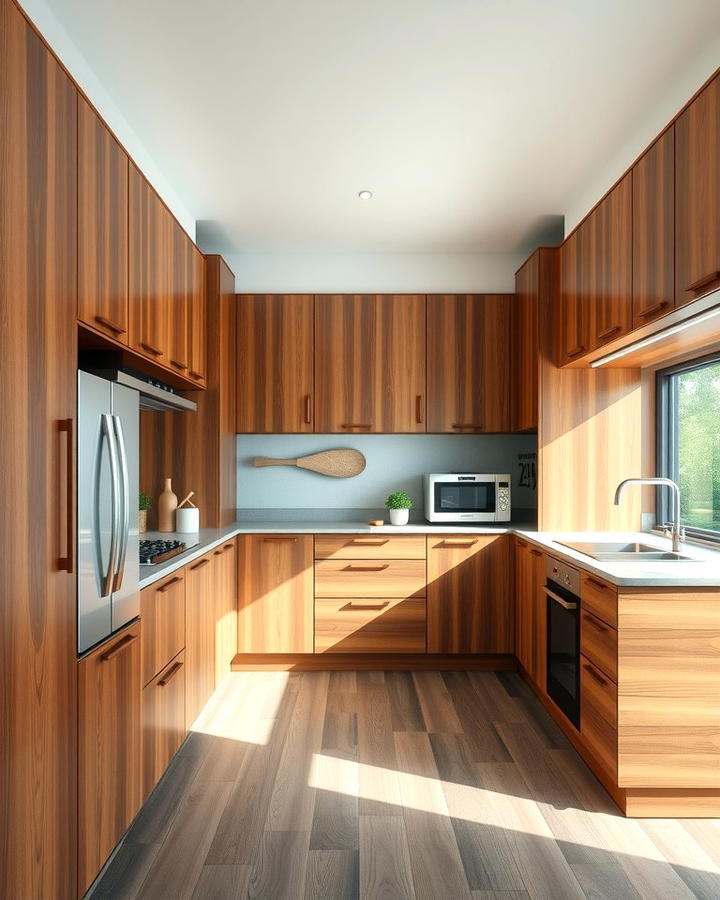 Dual Toned Wood Finishes - 30 Parallel Modular Kitchen Design Ideas