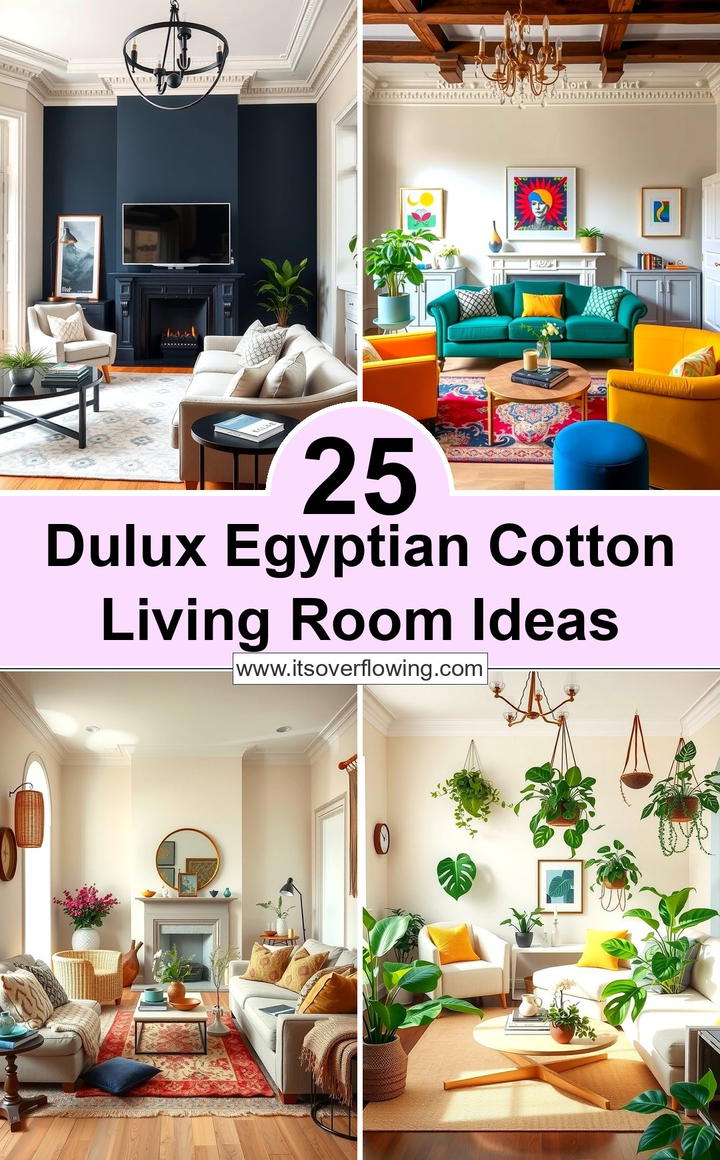 Dulux Egyptian Cotton Living Room Ideas for Elegance