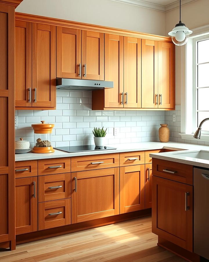 Durability That Stands the Test of Time - 25 Natural Cherry Kitchen Cabinets