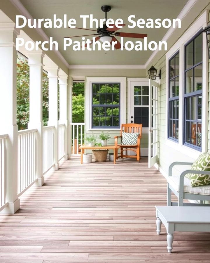 Durable Flooring Options - 25 Three Season Porch Ideas