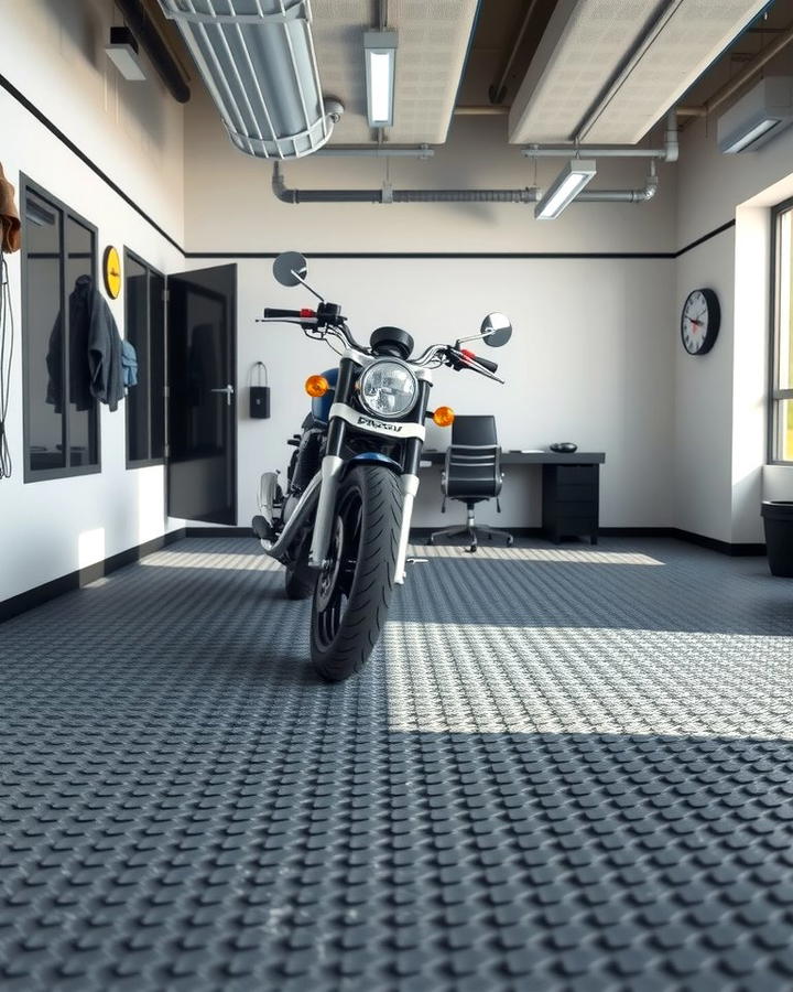 Durable Flooring Options - 25 Motorcycle Garage Ideas