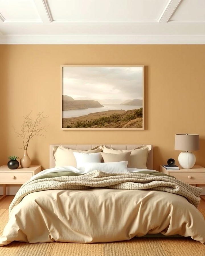 Earth Toned Artwork - 25 Tan Bedroom Ideas