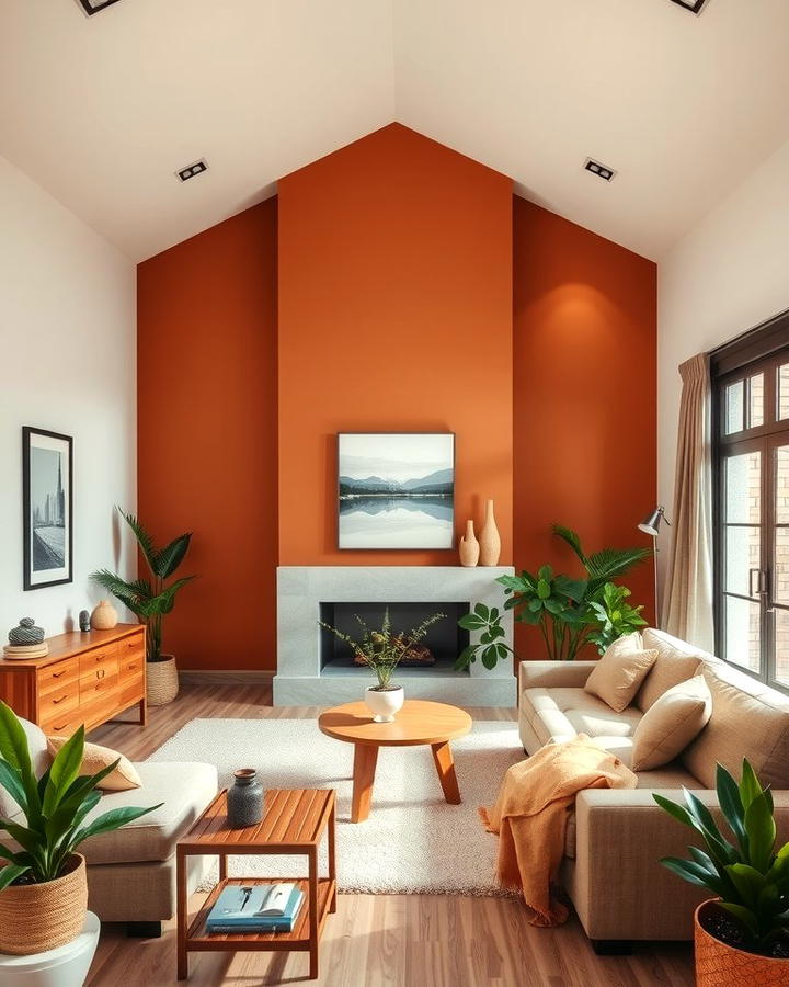 Earthy Beige and Deep Terracotta - 30 Two Tone Wall Paint Ideas