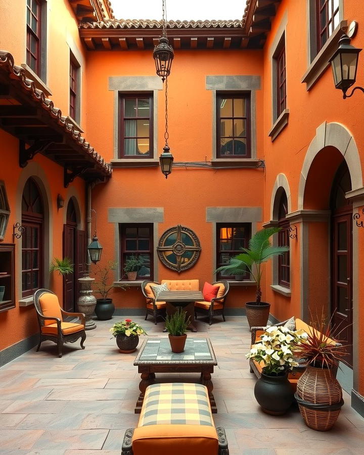 Earthy Color Palette - 25 spanish courtyard ideas