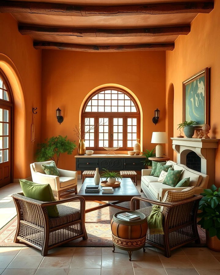 Earthy Color Palette - 25 Spanish Style Living Room Ideas