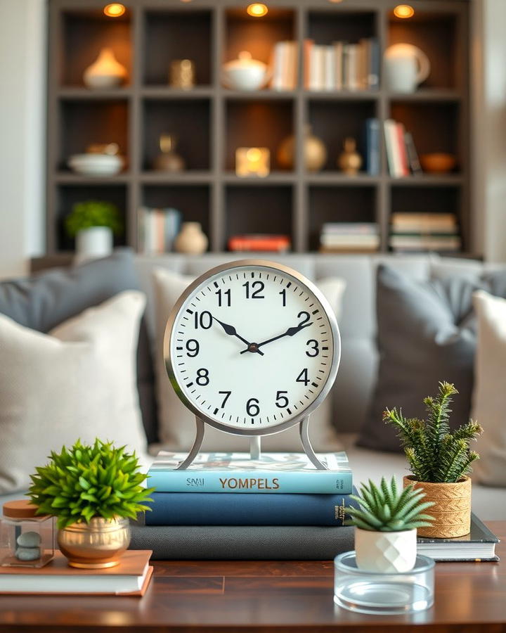 Eccentric Clocks - 25 Sofa Table Decor Ideas