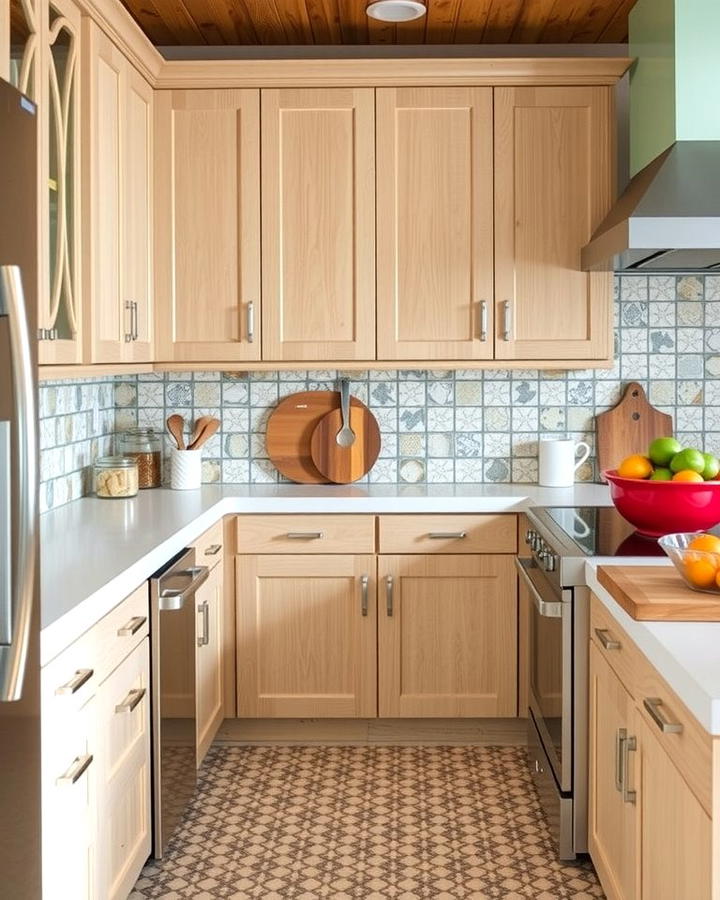 Eclectic Mix of Materials - 30 Kitchens With White Oak Cabinets