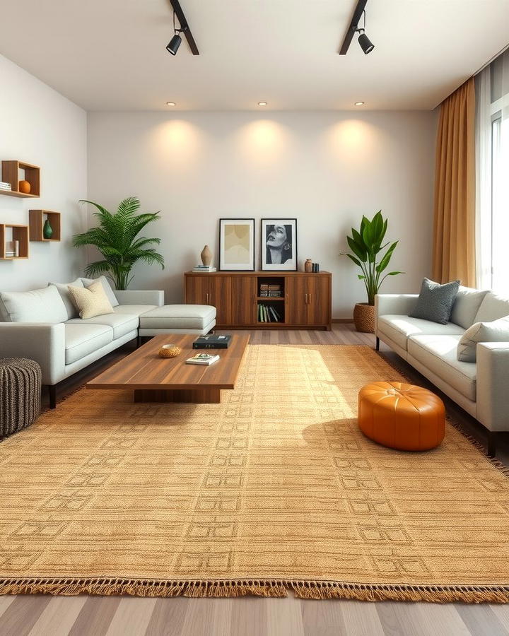 Eco Friendly Bamboo Rugs - 30 Living Room Rug Ideas