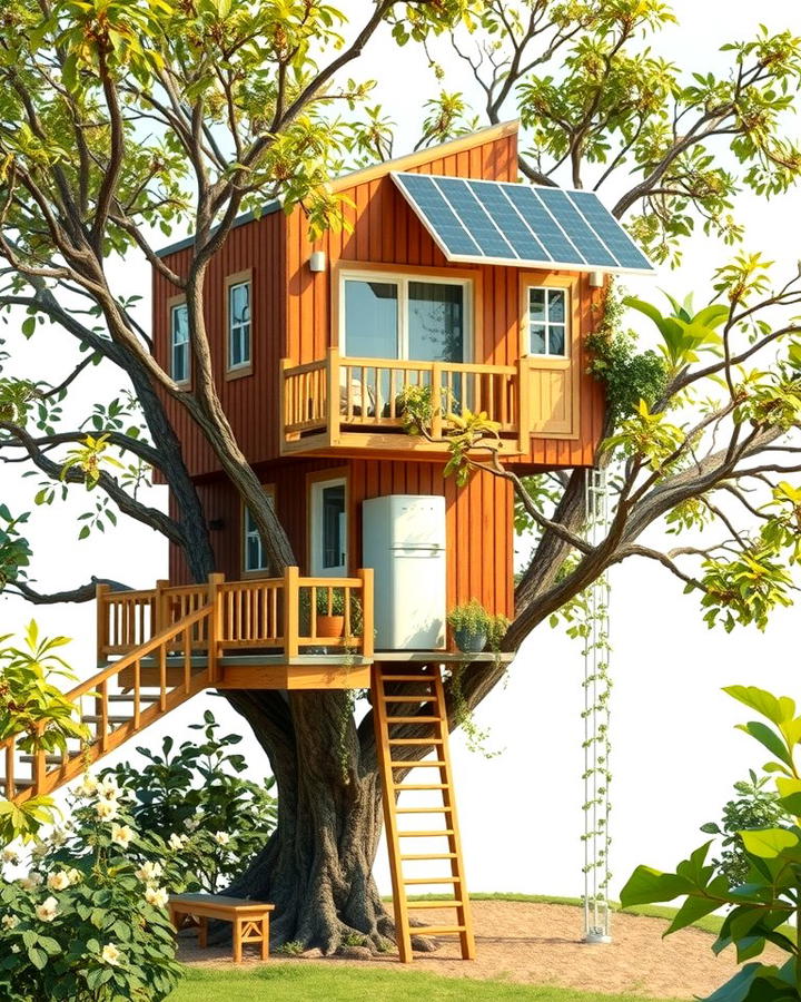 Eco Friendly Solar Tree House - 25 Tree House Ideas