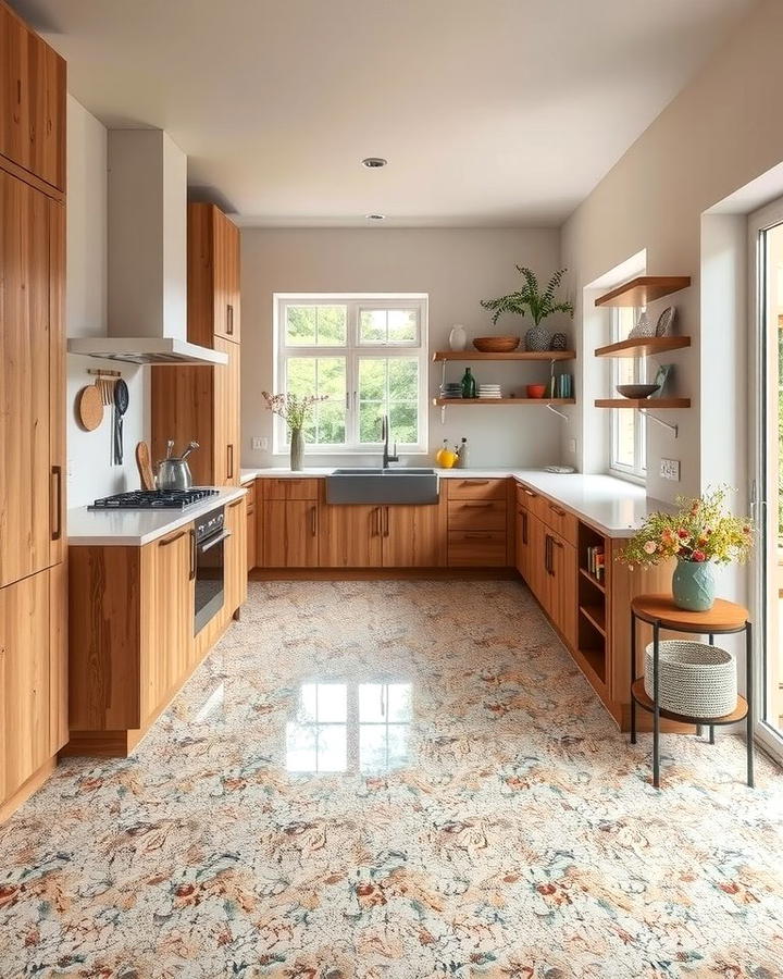 Eco Friendly Terrazzo - 25 Terrazzo Kitchen Floor Ideas