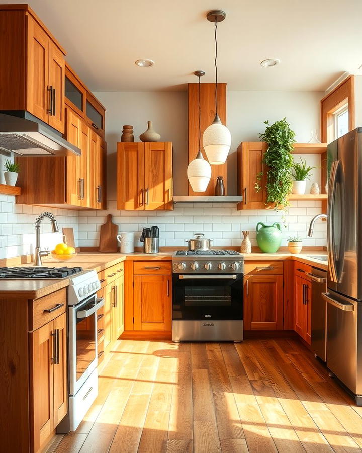 Eco Friendly and Sustainable Choice - 25 Natural Cherry Kitchen Cabinets