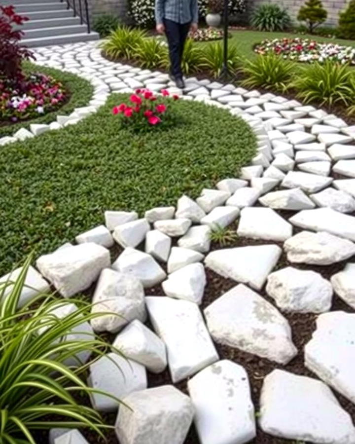 Edging and Borders - 25 White Rock Landscaping Ideas