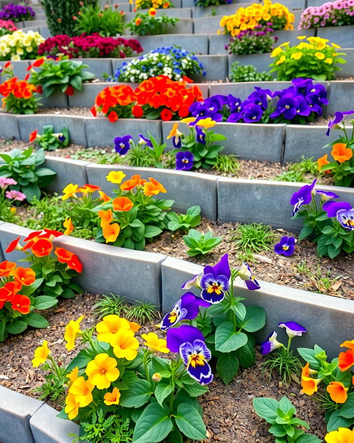 Edible Flower Terraces - 25 Terraced Garden Ideas