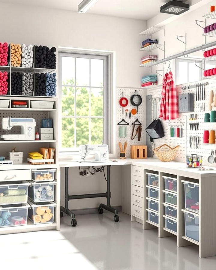 Efficient Storage Solutions - 25 Sewing Room Ideas