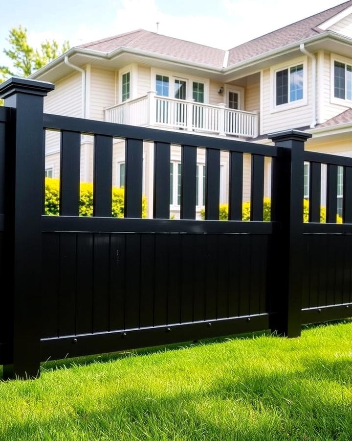 Elegant Black Vinyl Fence 2 - 25 Vinyl Fence Colors