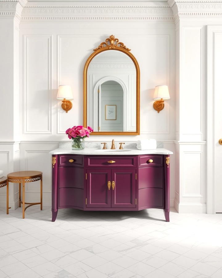 Elegant Plum Vanity - 25 Purple Bathroom Ideas