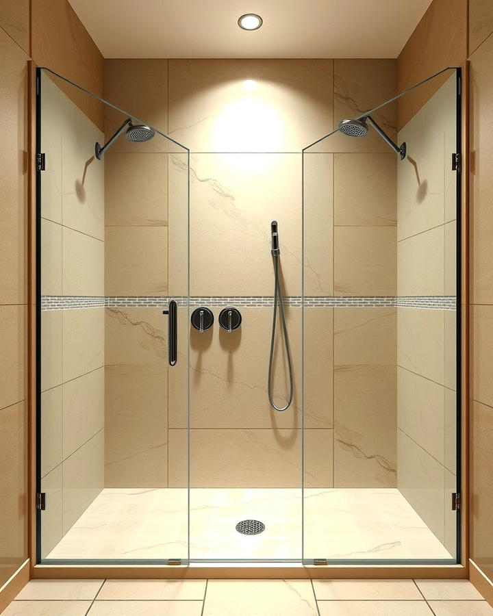 Elegant Shower Enclosures - 25 Travertine Tile Bathroom Ideas