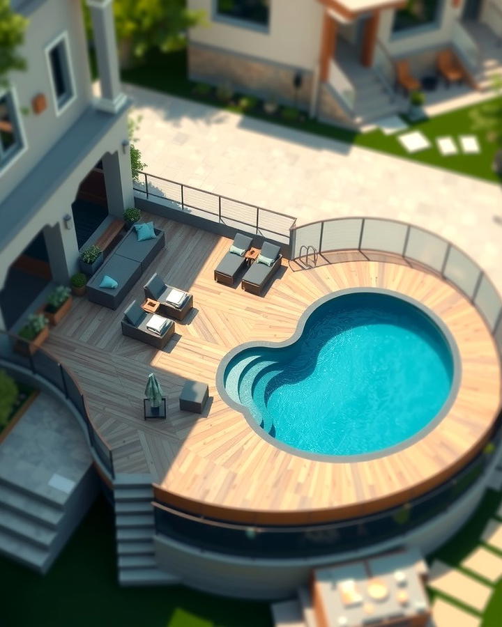 Elevated Deck Surround - 25 Spool Pool Ideas