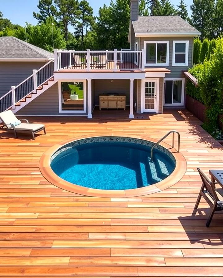 Elevated Deck Surround - 25 Semi Inground Pool Ideas