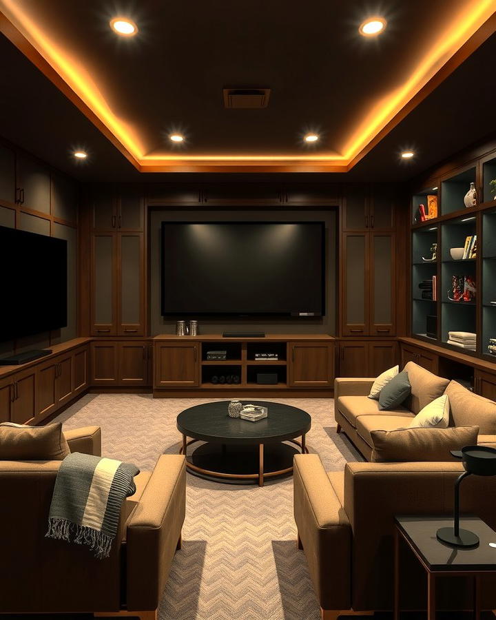 Elevated Entertainment Zone - 25 Sunken Living Room Ideas