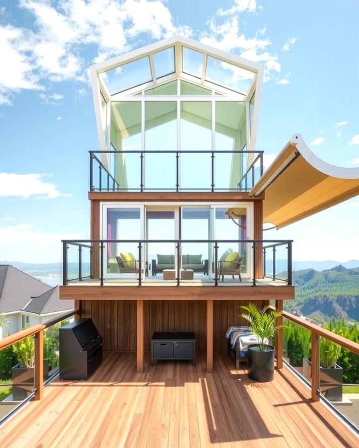 Elevated Sunroom and Deck Combo - 25 Sunroom and Deck Combo Ideas