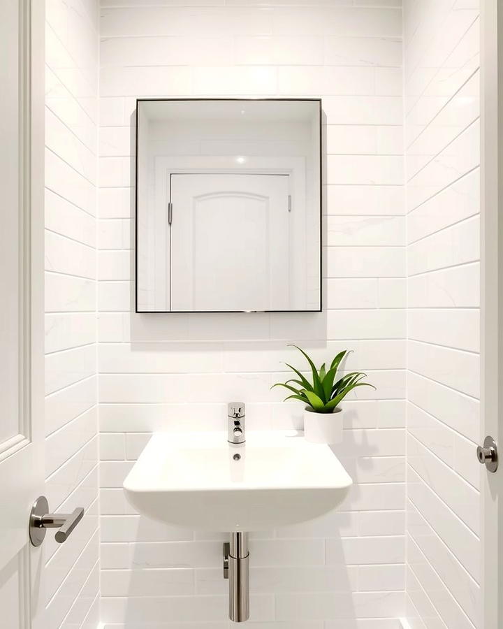 Embrace White Subway Tiles - 30 Small White Bathroom Ideas